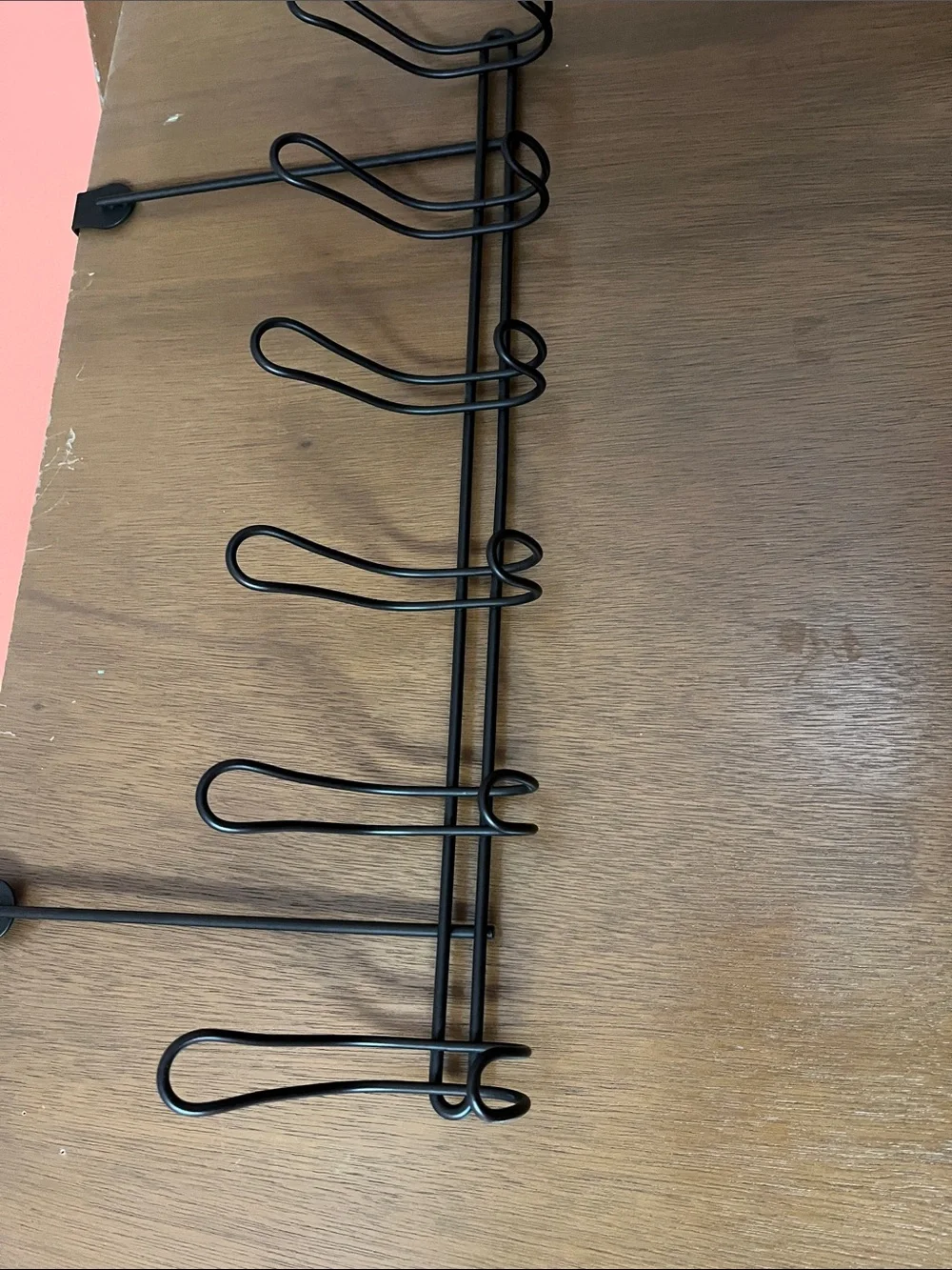 Black Metal over the door robe or towel Rack